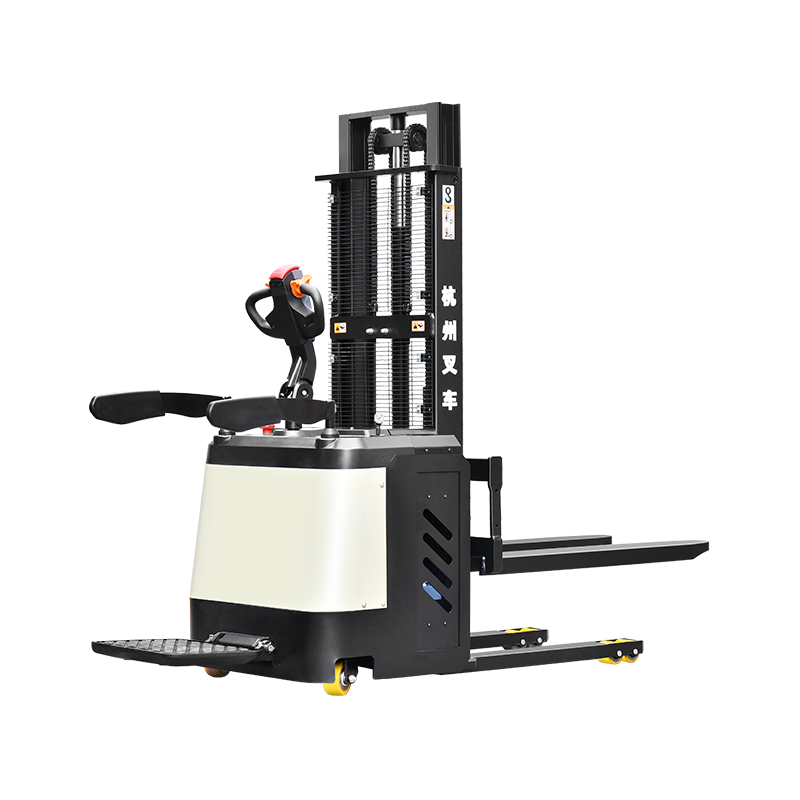 2 Tons Stand-on Electric Pallet Stacker Lift 3m