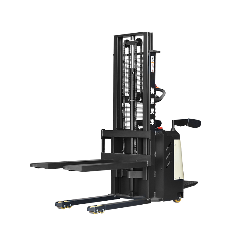 2 Tons Stand-on Electric Pallet Stacker Lift 3m