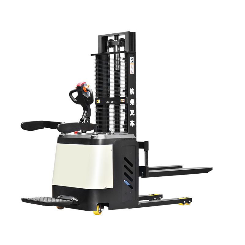 2 Tons Stand-on Electric Pallet Stacker Lift 3m